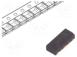 Diode: Transil array; 6V; bidirectional; DFN10; Channels: 4