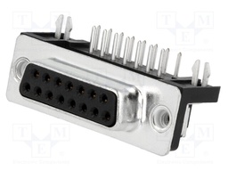D-Sub; PIN: 15; socket; female; with filter,8,08mm standard; THT