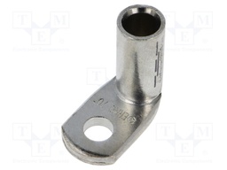 Tip: ring tube; M10; 70mm2; crimped; for cable; angled 90°; tinned