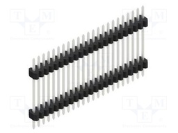 Connector: pin strips; pin header; male; PIN: 23; 1.27mm; THT; 1x23