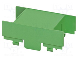 Upper housing; green; UL94HB; EG 22,5; ABS; for DIN rail mounting