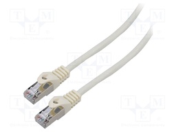 Patch cord; F/UTP; 6; stranded; CCA; PVC; white; 10m; 26AWG; Cores: 8