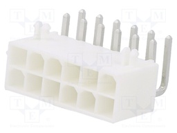 MiniFit Jr RA DR /Pegs Tin V-0 12Ckt