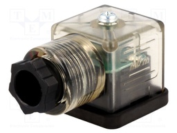 Connector: valve connector; plug; form A; 18mm; female; PIN: 3; mPm