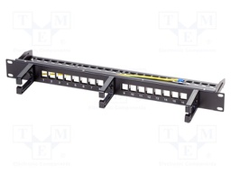 Patch panel; patch panel; rack; black; Number of ports: 16