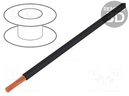 Wire; UL1015,H05V2-K; stranded; Cu; 1mm2; 18AWG; black; PVC; Class: 5