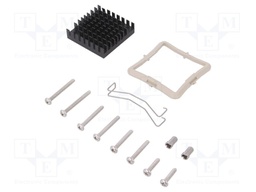 Heatsink: extruded; grilled; black; L: 35mm; W: 35mm; H: 9.5mm