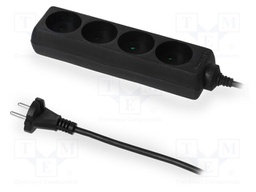 Mains; Schuko; Sockets: 4; CEE 7/5 (E) socket,CEE 7/7 (E/F) plug