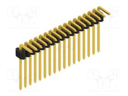 Connector: pin strips; pin header; male; PIN: 17; 1.27mm; THT; 1x17