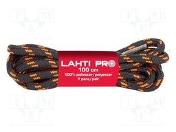 Shoelaces; black-orange; TREKKING; round; 10set; 1000mm