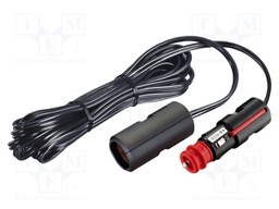 Cigarette lighter socket extension cord; 8A; Sup.volt: 12÷24VDC
