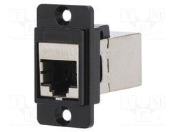 Coupler; DUALSLIM; Cat: 6; shielded; Layout: 8p8c; 29mm; Mat: metal