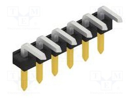 Connector: pin strips; pin header; male; PIN: 6; 2.54mm; THT; 1x6
