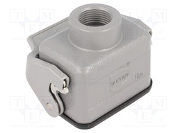Enclosure: for Han connectors; Han; size 6B; for cable; straight