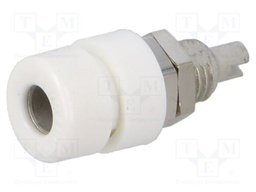 Connector: 4mm banana; socket; 32A; 30VAC; 60VDC; white; screw