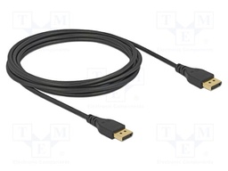 Cable; DisplayPort plug,both sides; DisplayPort 1.4; 3m; black