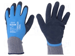 Protective gloves; Size: 9,L; blue; latex,nylon; Aqua