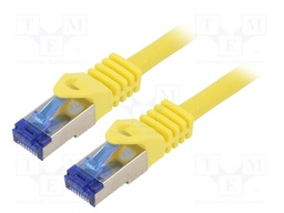 Patch cord; S/FTP; 6a; stranded; Cu; LSZH; yellow; 0.25m; 26AWG