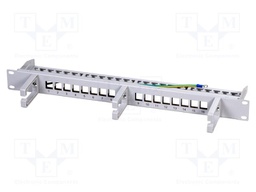 Patch panel; patch panel; rack; grey; Number of ports: 16