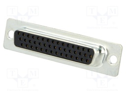 D-Sub HD; PIN: 44; plug; female; turned contacts; soldering; black