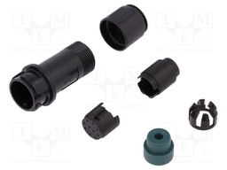 Connector: circular; plug; male; PIN: 10; w/o contacts; for cable