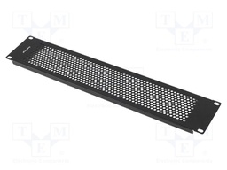 Stopper; 2U; black; Standard: 19"; perforated