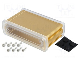 Enclosure: multipurpose; X: 113.7mm; Y: 69mm; Z: 35.2mm; golden