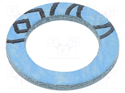 Gasket; chloroprene; D: 1.5mm; Øint: 11.5mm; Øout: 20mm; M12; black