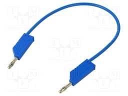 Test lead; 60VDC; 30VAC; 16A; Len: 250mm; blue; Cond.cross sec: 1mm2