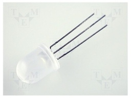 LED; 10mm; bicolour; red/green; 80mcd; 50mcd; 50°; cathode