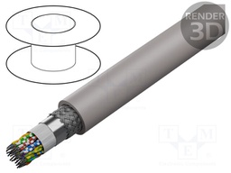 Wire; 15x2x28AWG; PVC; 50V; 91.5m; Earth core: none