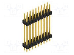 Connector: pin strips; pin header; male; PIN: 18; 2.54mm; THT; 2x9