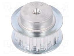 Belt pulley; T5; W: 10mm; whell width: 21mm; Ø: 27.8mm; aluminium
