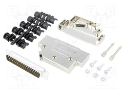 D-Sub; PIN: 37; plug; male; shielded; soldering; for cable; black
