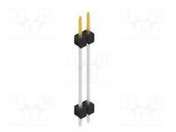 Connector: pin strips; pin header; male; PIN: 2; 2.54mm; THT; 1x2
