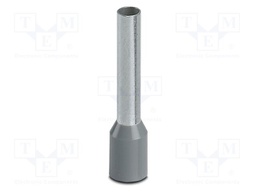 Tip: bootlace ferrule; insulated; copper; 4mm2; Bit len: 15mm; grey