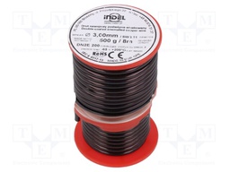 Coil wire; double coated enamelled; 3mm; 500g; -65÷200°C; Core: Cu