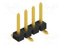 Connector: pin strips; pin header; male; PIN: 4; 2.54mm; SMT; 1x4