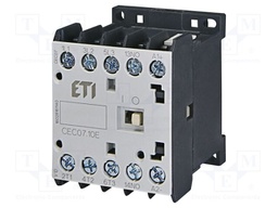 Contactor: 3-pole; NO x3; Auxiliary contacts: NO; 230VAC; 18A; CEC