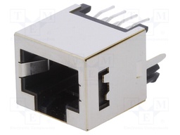 Socket; RJ45; PIN: 8; shielded; Layout: 8p8c; THT; straight