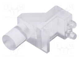 Fiber for LED; Ø3mm; Front: flat; angular,with PCB mounting