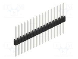 Connector: pin strips; pin header; male; PIN: 17; 1.27mm; THT; 1x17