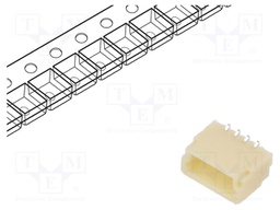 Socket; wire-board; male; SH,SR; 1mm; PIN: 4; pick and place; SMT