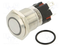 Switch: vandal resistant; Pos: 2; SPDT; 0.5A/220VAC; IP40; ON-(OFF)