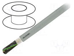 Wire: control cable; JZ-HF; 3G0,5mm2; PVC; grey; stranded; Cu; 5.3mm