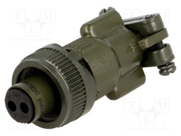 Connector: circular; Series: DS/MS; plug; female; PIN: 2; for cable