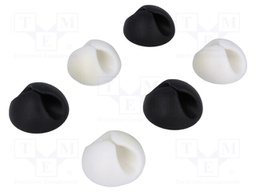 Self-adhesive cable holder; Application: for cables; 6pcs.