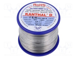 Resistance wire; 8.49Ω/m; -100÷1300°C; 0.25kg; Øout: 0.45mm; 26SWG