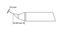 Tip; conical,bent conical; 0.2mm; for soldering station