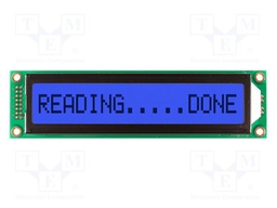 Display: LCD; 16x1; grey; 151x40mm; LED; Interface: 8bit,parallel